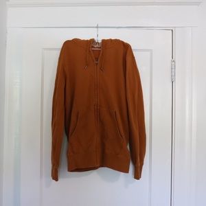 Uniqlo men’s orange zip up hoodie